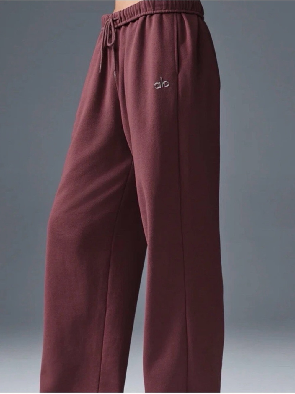 ALO Yoga Women's Track Pants in Burgundy